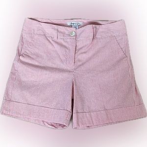 Jennifer and Grace Size 10 pink and white striped shorts with pockets GUC